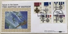 GB QEII 1990 Gallantry Battle Of Britain Benham FDC Hawkinge Kent SHS Cat £25