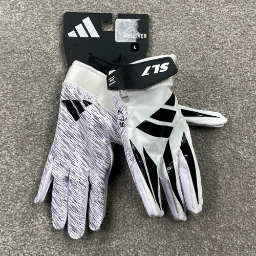 Adidas SL7 Scorchlight Receiver Football Gloves White Black Size Large AF1886 - Picture 1 of 8