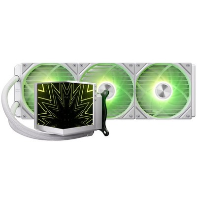 TRYX STAGE ARGB 360 AiO-Wasserkühlung, Dual-IPS-Display - 360mm, weiß