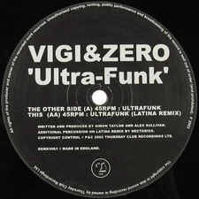 Vigi  Zero - Ultra Funk - Used Vinyl Record 12 - 66 - Y7441z