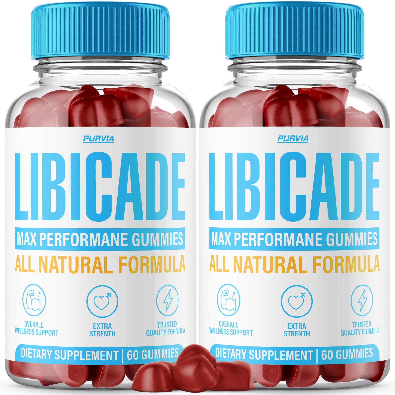(2Pack) Libicade Gummies Men's Performance Gummy Enhancing Drive Stamina (120ct)