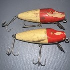 TWO Vintage Paw Paw 9100 Runt Red Head White Wood 1940’s-1950’s — photo 2