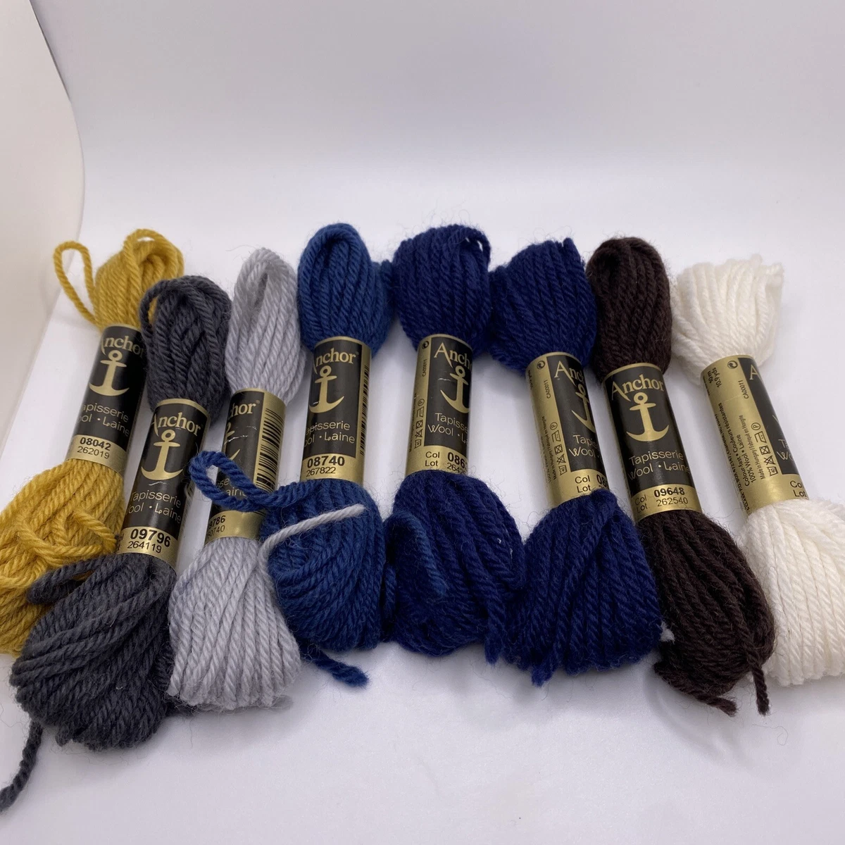 Anchor Tapisserie Wool Yarn 8 Skeins 10M Assorted Colors 1 Duplicate Read