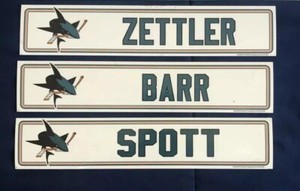 San Jose Sharks Team Issue Jersey Locker Nameplate Lot Coach Zettler Spott Barr