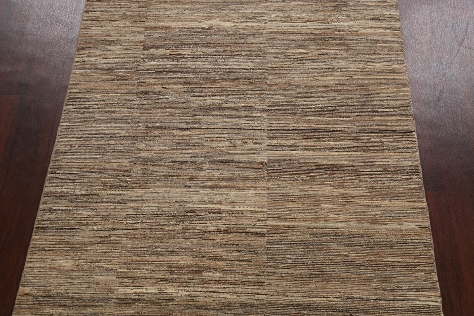 Alfombra oriental Gabbeh Kashkoli envejecida hecha a mano alfombra moderna para vestíbulo 4x6 Foto 3 de 4