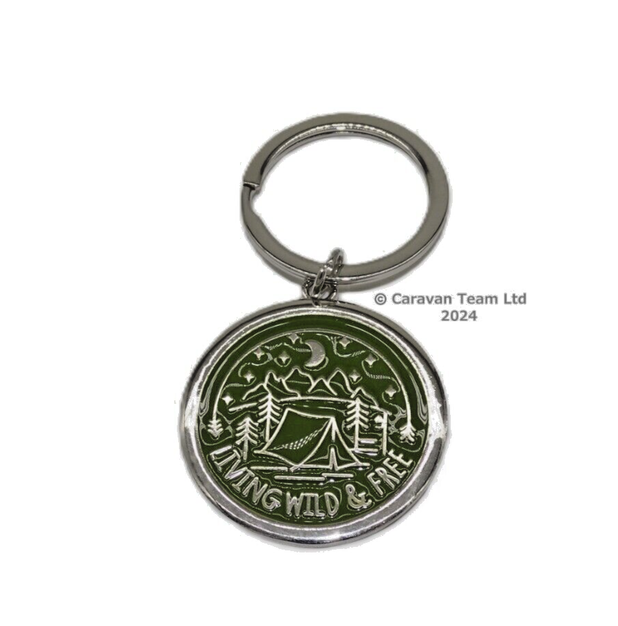 HAPPY CAMPER KEYRING - LIVING WILD & FREE