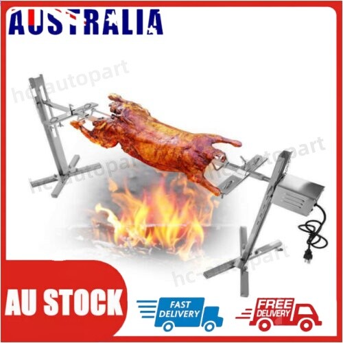 54" BBQ Rotisserie Grill Roaster Spit For 30KG Hog Lamb Pig 15W Motor 1.3M AU - Picture 1 of 14