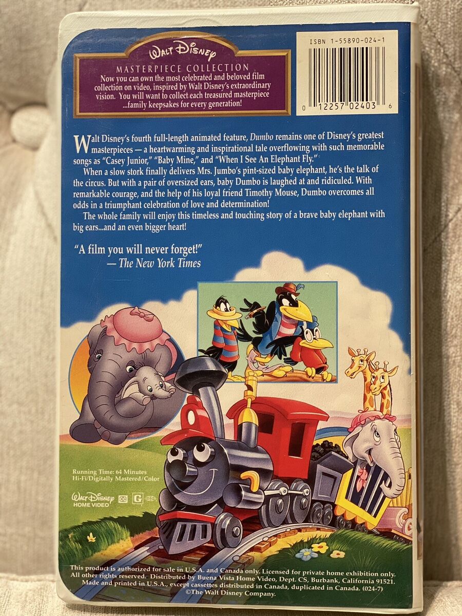 WALT Disney Home Video Masterpiece VHS LOT Melody Time Three WALT Disney Home Video Masterpiece VHS LOT Melody Time Three