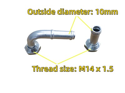 Oil Cooler Adaptor/Connector 10mm OD M14x1.5 For Aluminum Radiator auto AT