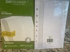 Day Runner Lined Notepad Pages, 87275 DAY-TIMER, Refill, Loose-Leaf, Undated, fo