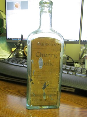 Allegan, Mich. Perrigo's Cherry Tonic BIM labeled medicine bottle MICHIGAN MI
