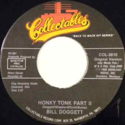 Bill Doggett Honky Tonk Vinyl Single 7inch Collectables