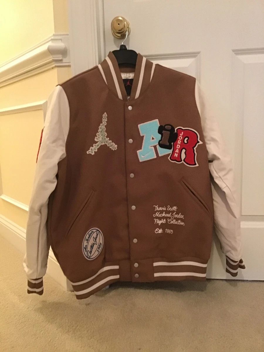 Travis Scott x Jordan Varsity Jacket Antique Brown