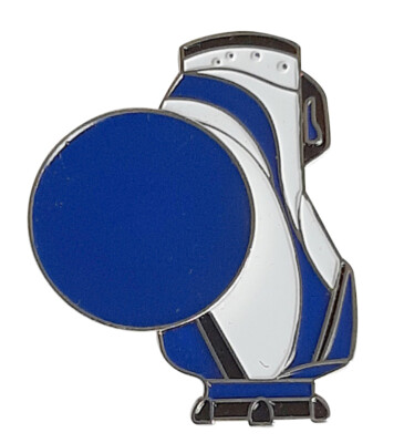 Ballmarker GOLFBAG blau weiß Ballpin Pin Grün Golfball Befestigung an Mütze Ball