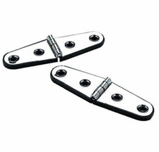 SEACHOICE Strap Hinge Stamped, Stainless Steel, 4" X 1 1/16" 10.16 X 2.7cm  8