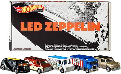 Hot Wheels GJP75 Led Zeppelin Set of 5 Collectible Die-Cast