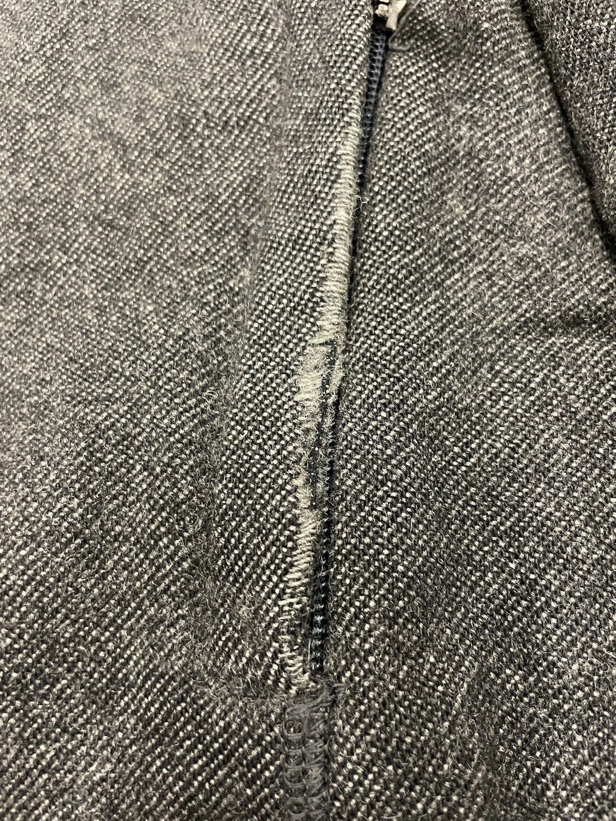 Giacca vintage Prada Sport Ninja cappuccio zip intera lana AW 99 grigio antracite IT 40 M