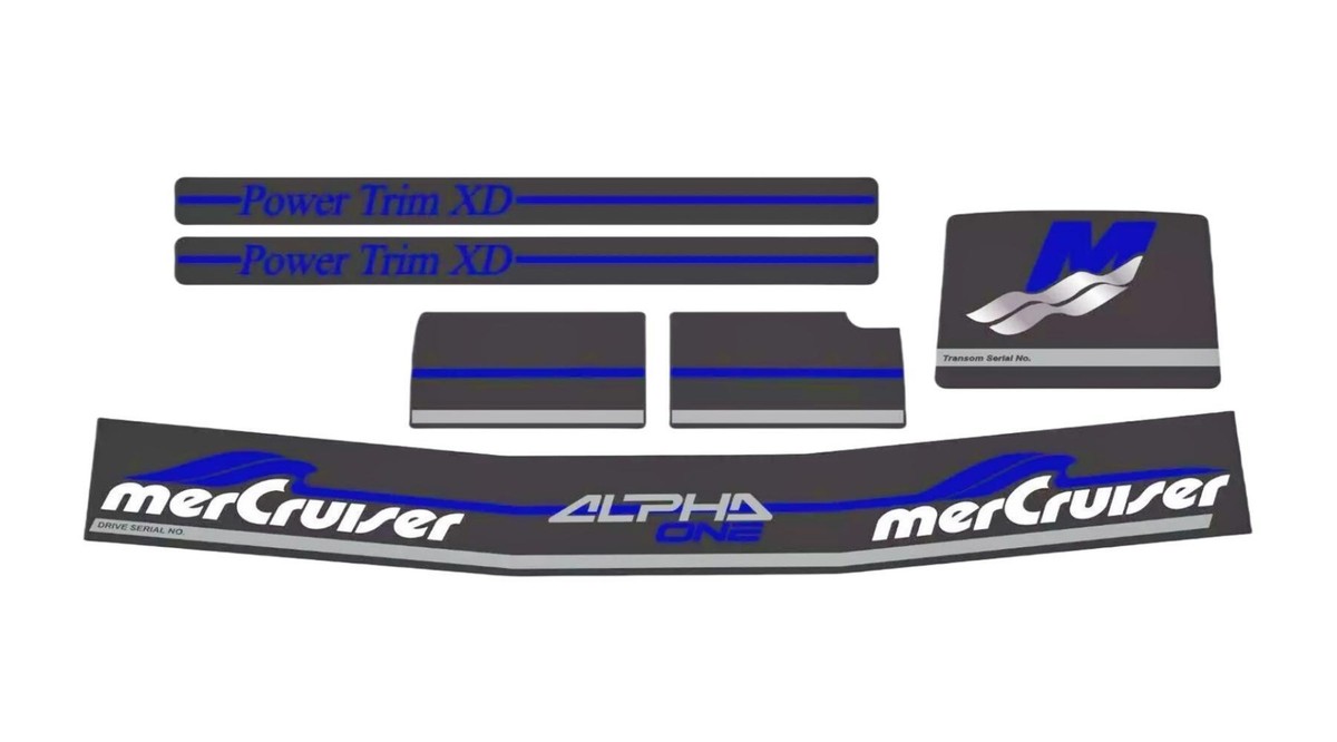 ald1 封ステッカー　セット Decals Sticker Set For MerCruiser Stern Out Drive Alpha 1 Gen 2