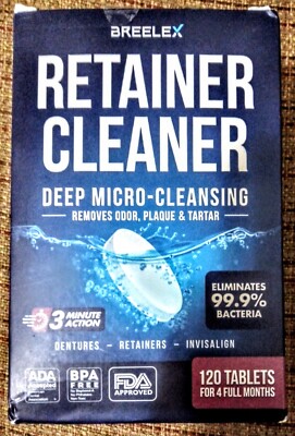 Breelex Retainer Cleaner 120 Tablets Expires 03/2024