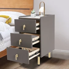 Bedside Cabinet with Drawers, Narrow Nightstand, Small Nightstand with Drawers