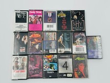 Vintage Rock And Roll Cassette Tapes Lot, Poison, Cheap Trick, Styx, Meat Loaf