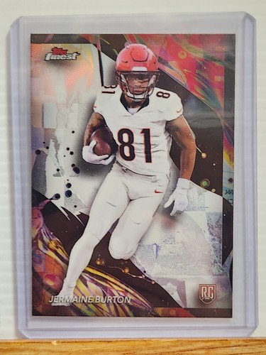 Jermaine Burton 2024 Topps Finest Football ROOKIE RC card #195 - Foto 2 di 6