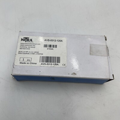 Nitra Pneumatics AVS-5312-120D Single Solenoid Valve (EB1194)