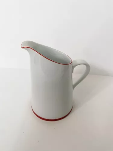 Block Spal Lisboa Blac White & Red Creamer Pitcher 4 1/2 Inch
