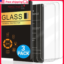 3X Tempered Glass Screen Protector For iPhone 17 16 15 14 13 12 11 Pro Max XR 8