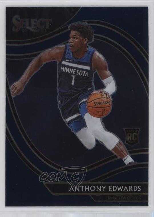 2020-21 Panini Select Courtside Retail Blue Anthony Edwards #300 Rookie RC