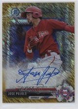 2017 Bowman Chrome Prospect Gold Shimmer Refractor 15/50 Jose Pujols Auto h3a