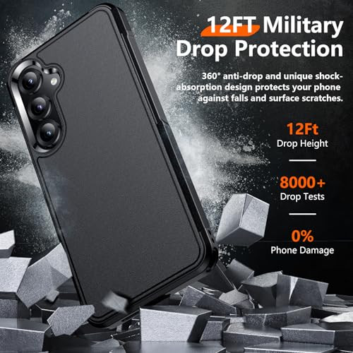 for Samsung Galaxy S25 Case, [Military Grade Samsung Galaxy S25 6.2" Black - Picture 6 of 7