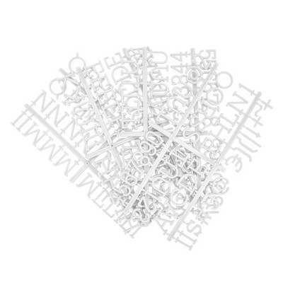 188 Pcs Letter Board Letters, 1 Inch Plastic Alphabet Numbers Symbols, White