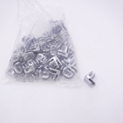 50 Pack Econoco 2-Way Connector for Glass Cubbies Chrome