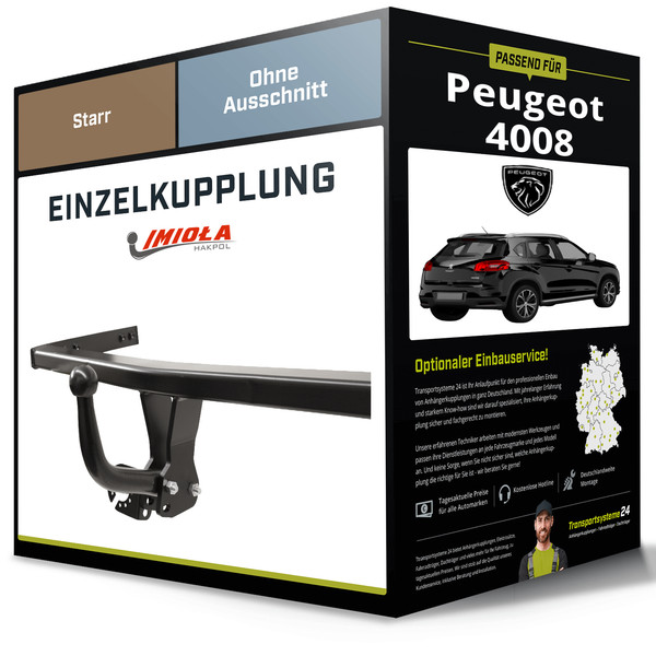 Starre AnhäNgerkupplung für Peugeot 4008 05.2012-Jetzt Imiola Hak-Pol NEU-image
