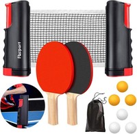 Tischtennis Set Profi Mit 2 SchläGern, Netz, 6 BäLlen Und Tragetasche