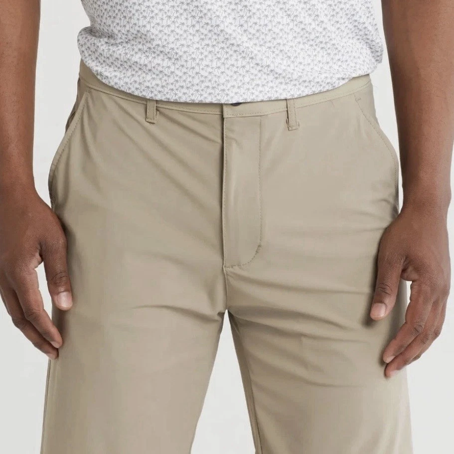 Kenneth Cole Men's Golf Pants Lightweight Stretch UPF 50+ Wicking Stone 36X30