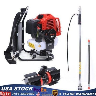 43CC 2 Stroke Backpack Gas Garden Brush Cutter Grass Trimmer Lawn Mower 3 in 1
