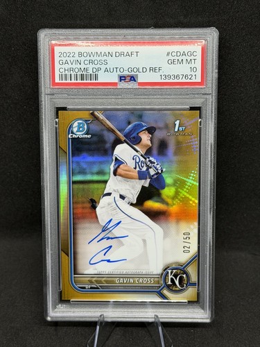 Gavin Cross #CDA-GC 2022 Bowman Draft Chrome Autographs card
