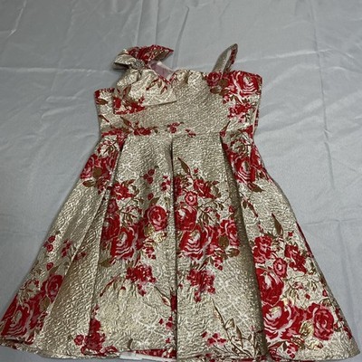 rare editions red dress RARE EDITIONS Girls Red Dress 7 Bridal Party Church Pageant Flower Girl Wedding