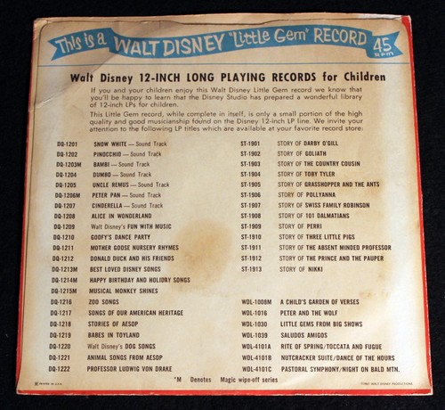 Disneyland Record I'M LUDWIG VON DRAKE 45rpm Walt Disney History Vault - Picture 3 of 7