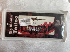 Halloween Prank Makeup Tattoo Scary Party Big Mouth Face Horror Sticker - 12 pcs