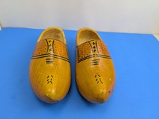 Kids Vintage Dutch Wooden Clogs Klompen Shoes 9 Inches Long Souvenir