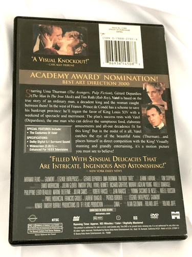 Vatel (DVD, 2000) Gerard Deparieu Tim Roth Uma Thurman Widescreen RARE OOP - Picture 2 of 4