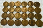 1916 LINCOLN WHEAT  CENTS PENNIES LOT OF 24. COMBINE SHIPPING