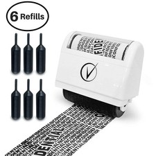 Identity Theft Protection Roller Stamp for Hiding Sensitive Information, Wide...