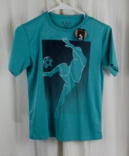 The Children's Place Boys' Active Performance Short Sleeve T-Shirt Aqua Size 7/8