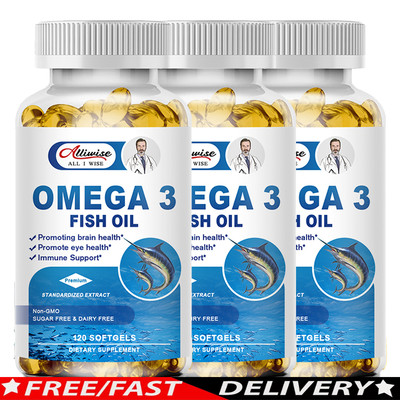3 Pack Omega 3 Fish Oil Capsules  EPA & DHA Heart, Brain & Joint Support