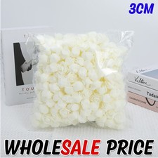 500PCS Foam Roses 3cm Artificial Foam Flower Heads DIY Rose Bear Decor Gift UK