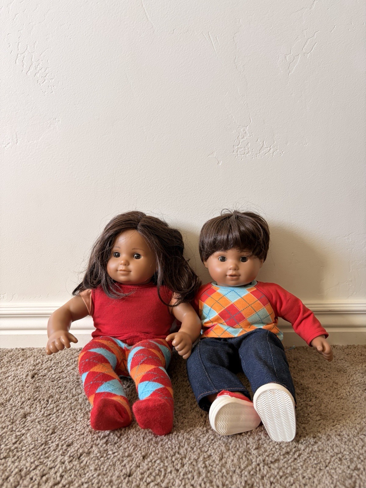 American Girl Bitty Baby Doll Twins Brunette With Matching O